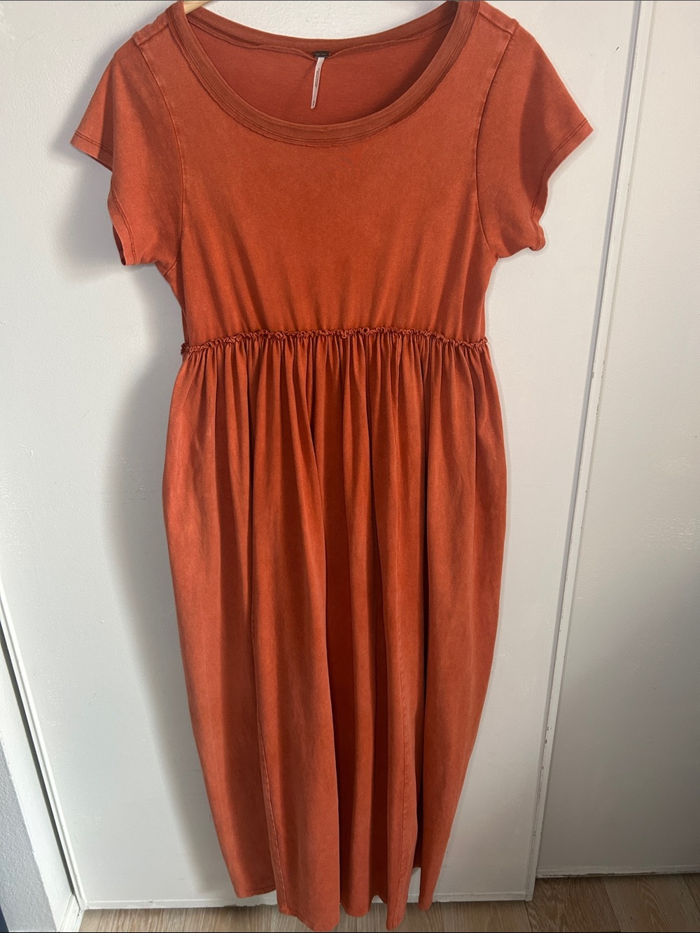 Free People Carissa Short Sleeve Tee Maxi Dress with Shirred Waistband - Picture 7 of 7